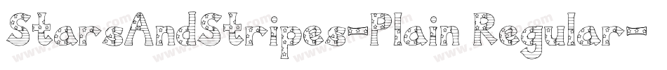 StarsAndStripes-Plain Regular字体转换